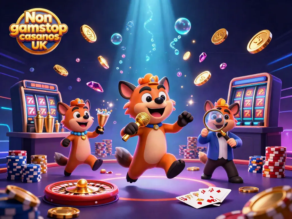 Experience excitement at Non gamstop casinos UK with vibrant 3D hyenas in a comedy casino club.