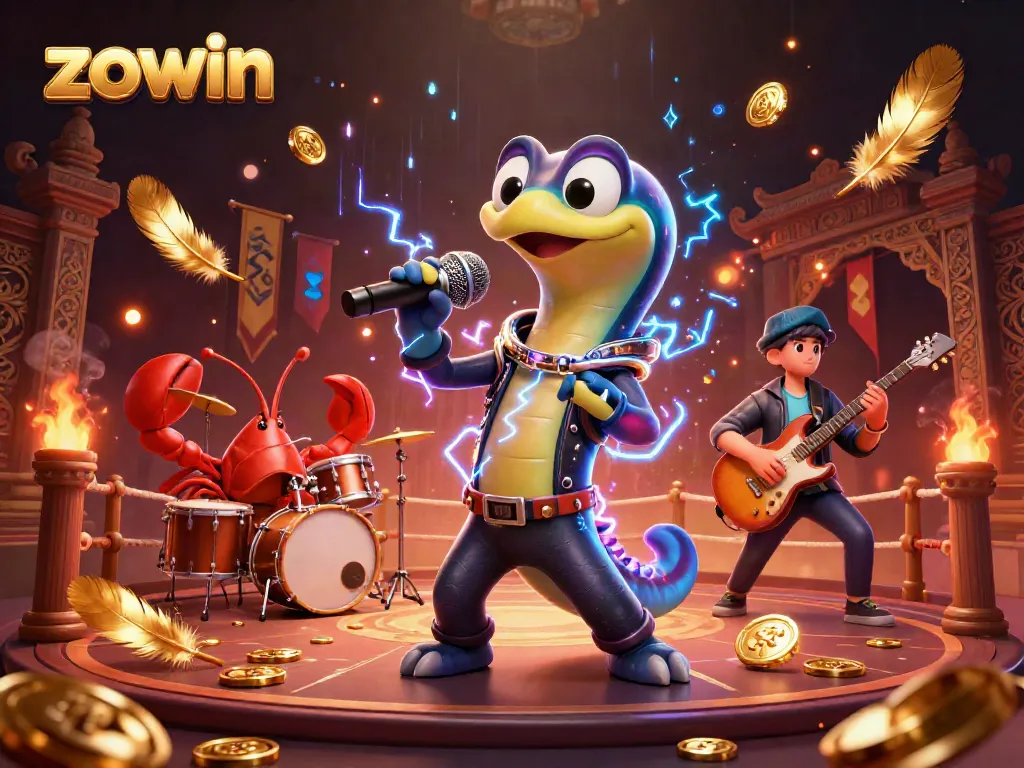 Experience the immersive underwater casino vibes with the electric eel DJ for Zowin adventures.