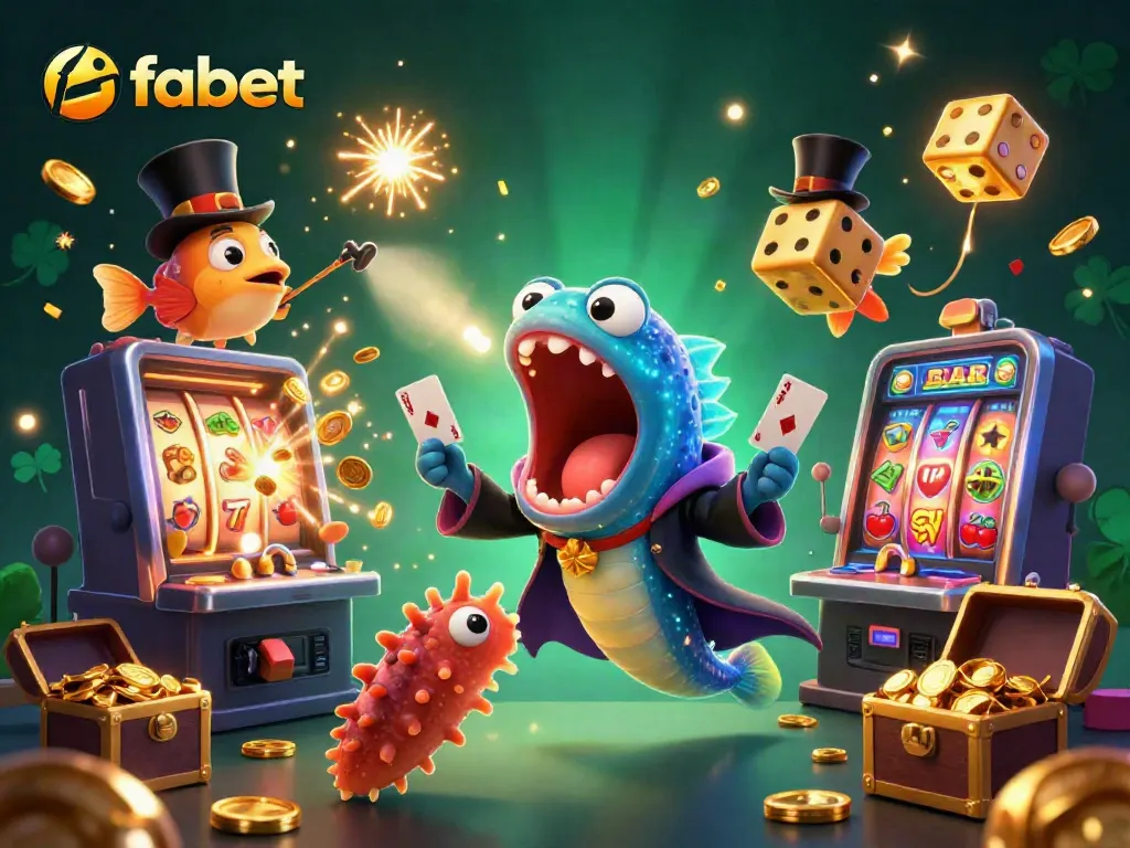 Experience fabet's thrilling jackpot moments with animated characters and exploding casino elements.