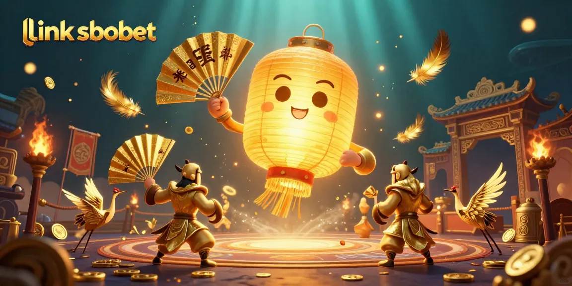Engage with link sbobet through dynamic casino elements in a vibrant, detailed scene.