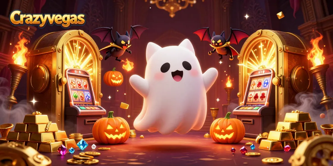 Spin the reels for crazyvegas thrills with a ghost cat and treasures lighting up the casino!