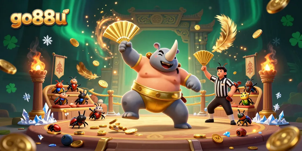 Experience vibrant gaming action at go88u with a dynamic scene featuring characters and casino elements.